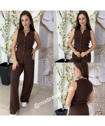 Conjunto Michely Marrom